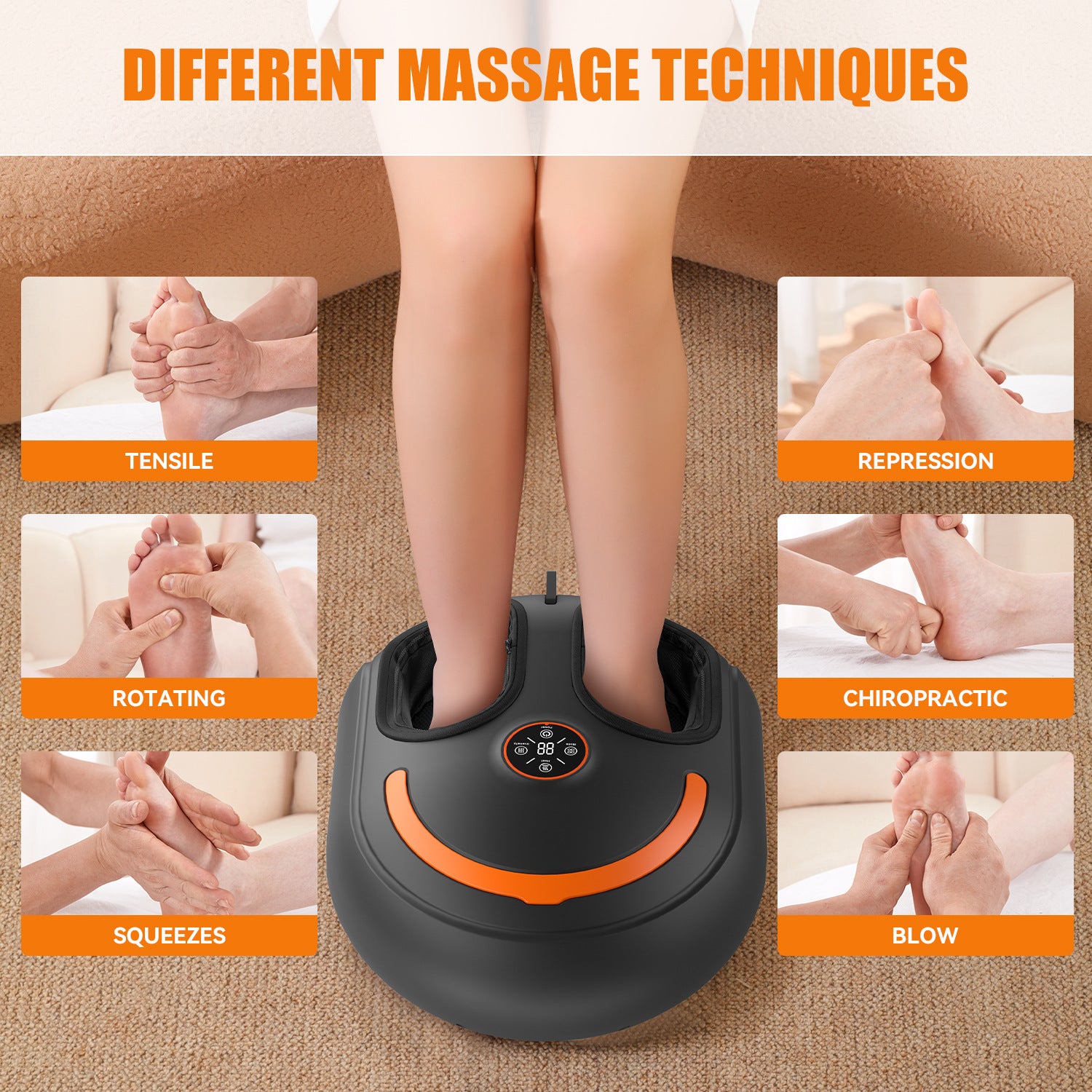 SoleReset™ Remote Control Heated Foot Massager