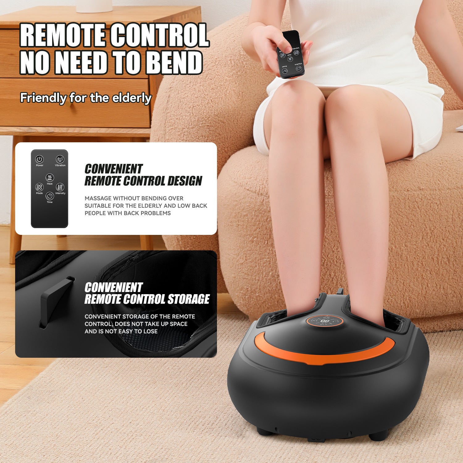 SoleReset™ Remote Control Heated Foot Massager
